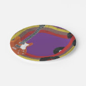 Retro-Musikobjekte Pappteller (Schrägansicht)