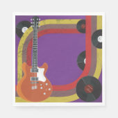 Retro-Musikobjekte Serviette (Vorderseite)