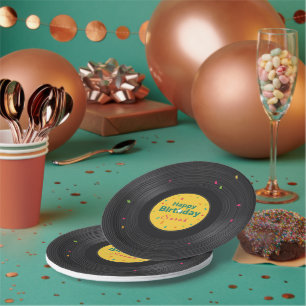 Retro-Musikparty Pappteller