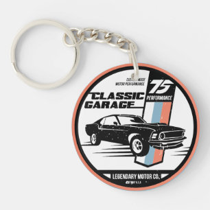 Retro Muskel Car Revival T-Shirt Schlüsselanhänger