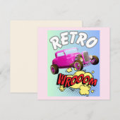 Retro-Muskelwagen Einladung (Vorne/Hinten)