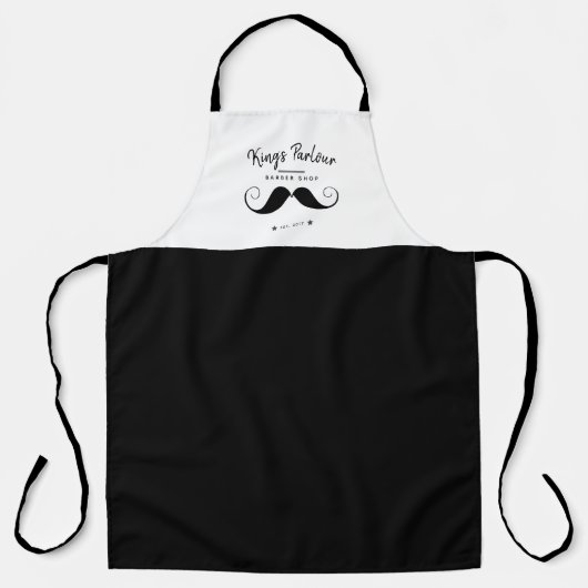 Retro Mustache - Barber Shop Erwachsene Schürze (Vorderseite)