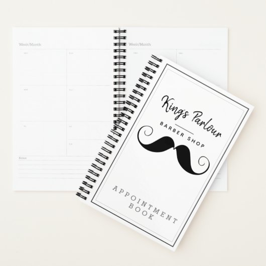 Retro Mustache Barber Shop Termin Buch / Planer (Anzeige)