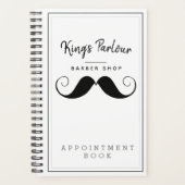 Retro Mustache Barber Shop Termin Buch / Planer (Vorderseite)