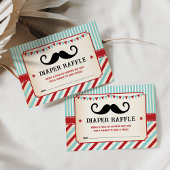 Retro Mustache Little Gentleman Baby Diaper Raffle Begleitkarte