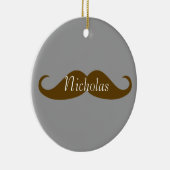 Retro Mustache mit Name Keramikornament (Rechts)
