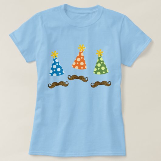 Retro Mustache Party T-Shirt (Design vorne)