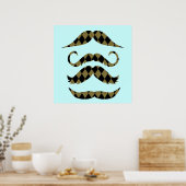 Retro Mustaches Poster (Küche)