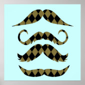 Retro Mustaches Poster (Vorne)