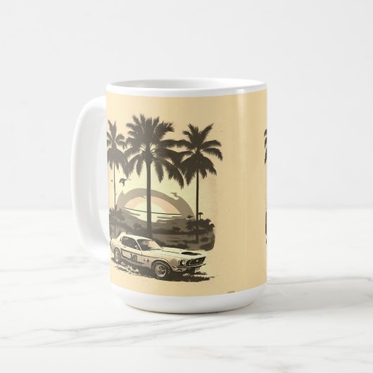 RETRO MUSTANG CAR Tasse (Vorderseite Links)