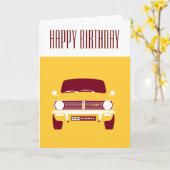 Retro Mustard Yellow Classic Mini Clubman Karte (Gelbe Blume)
