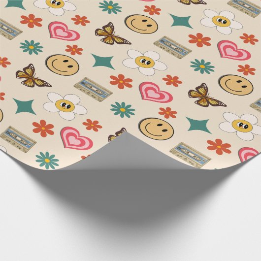 Retro-Muster 01 Geschenkpapier (Ecke)