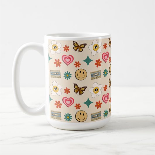 Retro-Muster 01 Kaffeetasse (Links)