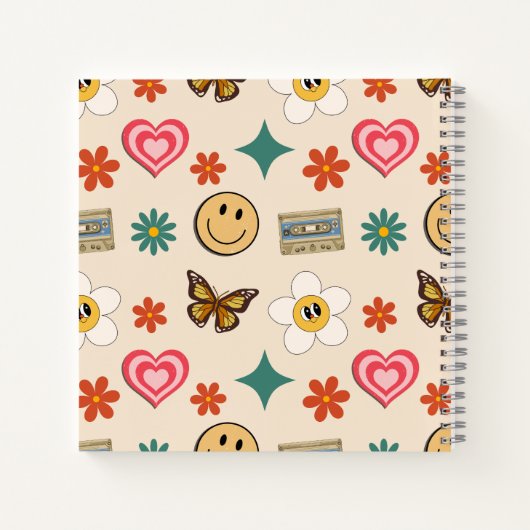 Retro-Muster 01 Notizblock (Rückseite)