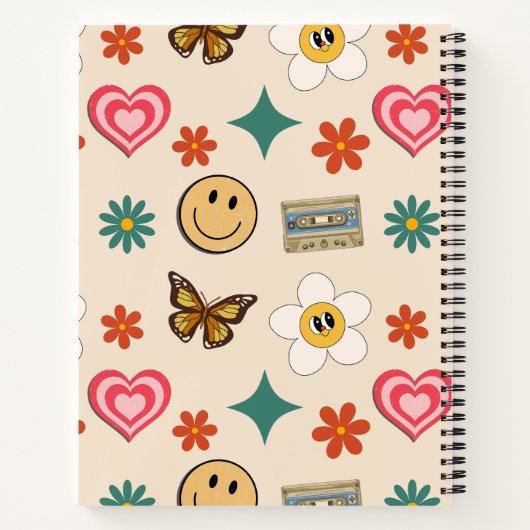 Retro-Muster 01 Notizblock (Rückseite)