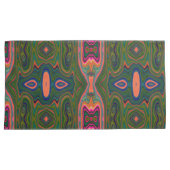 Retro-Muster Abstrakt Blau, Grün und Orange Kissenbezug (Vorderseite-Rechts)