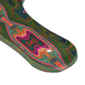 Retro-Muster Abstrakt Blau, Grün und Orange Schneidebrett (Ecke)