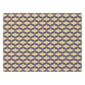 Retro-Muster Blau Gelb Beere Weiß Tischdecke (Vorderseite (Horizontal))