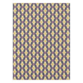 Retro-Muster Blau Gelb Beere Weiß Tischdecke (Vorderseite)