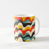 Retro-Muster der Wave-Farbe Kaffeetasse (VorderseiteRechts)