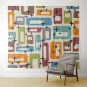 Retro-Muster des mittleren Mod-Atomalters Wandteppich (Beispiel (Horizontal))