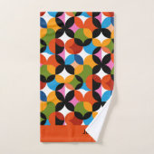 RETRO-Muster Farbige Mid-Century-Modern-Name Badhandtuch Set (Handtuch)