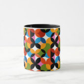 RETRO-Muster Farbige Mid-Century-Modern-Name Tasse (Zentrum)