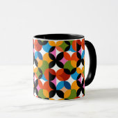 RETRO-Muster Farbige Mid-Century-Modern-Name Tasse (VorderseiteRechts)