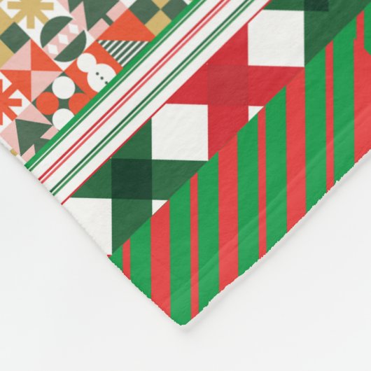 Retro-Muster Fleecedecke (Ecke)