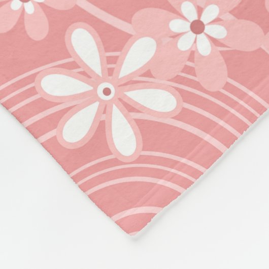 Retro-Muster Fleecedecke (Ecke)