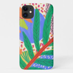 Retro-Muster für Abstrakte boho-Blätter Case-Mate iPhone Hülle