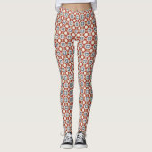 Retro-Muster für Funky Geometric Squares und Cubes Leggings (Vorderseite)