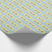 Retro-Muster für grüne und blaue Kassetten Geschenkpapier (Ecke)