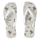 Retro Muster für Mann 2 Badesandalen (Fußbett)