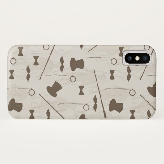 Retro Muster für Mann 2 Case-Mate iPhone Hülle (Rückseite (Horizontal))