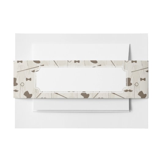 Retro Muster für Mann 2 Einladungsbanderole (Vorderseite Beispiel)