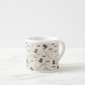 Retro Muster für Mann 2 Espressotasse (Vorderseite Rechts)