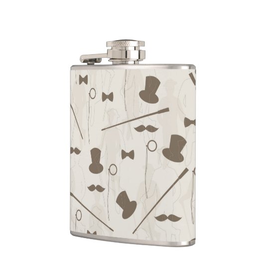 Retro Muster für Mann 2 Flachmann (Links)