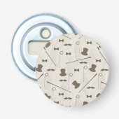 Retro Muster für Mann 2 Flaschenöffner (Vorderseite)