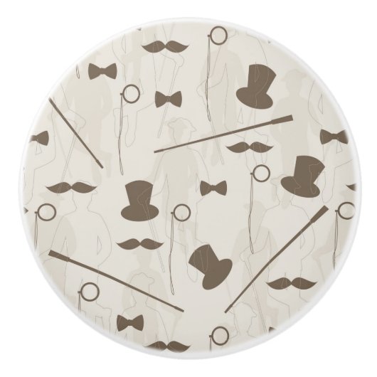 Retro Muster für Mann 2 Keramikknauf (Vorderseite)