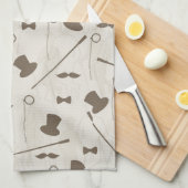 Retro Muster für Mann 2 Küchentuch (Viertel Falte)