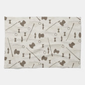 Retro Muster für Mann 2 Küchentuch (Horizontal)