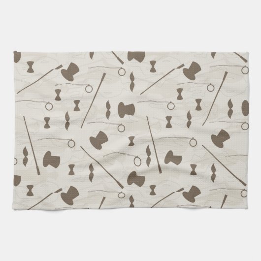 Retro Muster für Mann 2 Küchentuch (Horizontal)