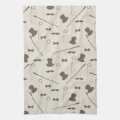 Retro Muster für Mann 2 Küchentuch (Vertikal)