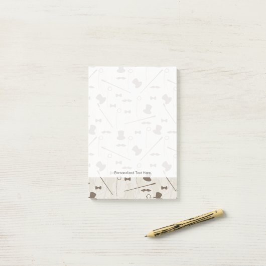 Retro Muster für Mann 2 Post-it Klebezettel (Auf Schreibtisch)