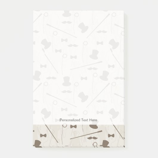 Retro Muster für Mann 2 Post-it Klebezettel (Vorderseite)