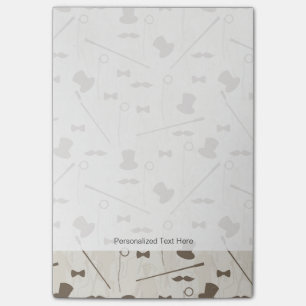 Retro Muster für Mann 2 Post-it Klebezettel