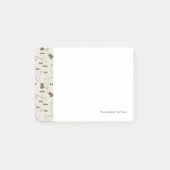 Retro Muster für Mann 2 Post-it Klebezettel (Vorderseite)