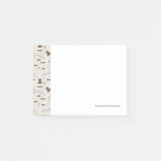 Retro Muster für Mann 2 Post-it Klebezettel (Vorderseite)