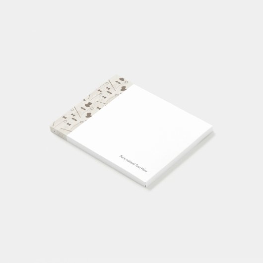 Retro Muster für Mann 2 Post-it Klebezettel (angewinkelt)